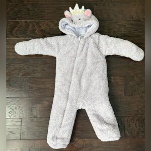 Girls Size 12/18M Koala Baby 1-Piece Snow Suit Plush Hooded Fleece Jumper Purple
